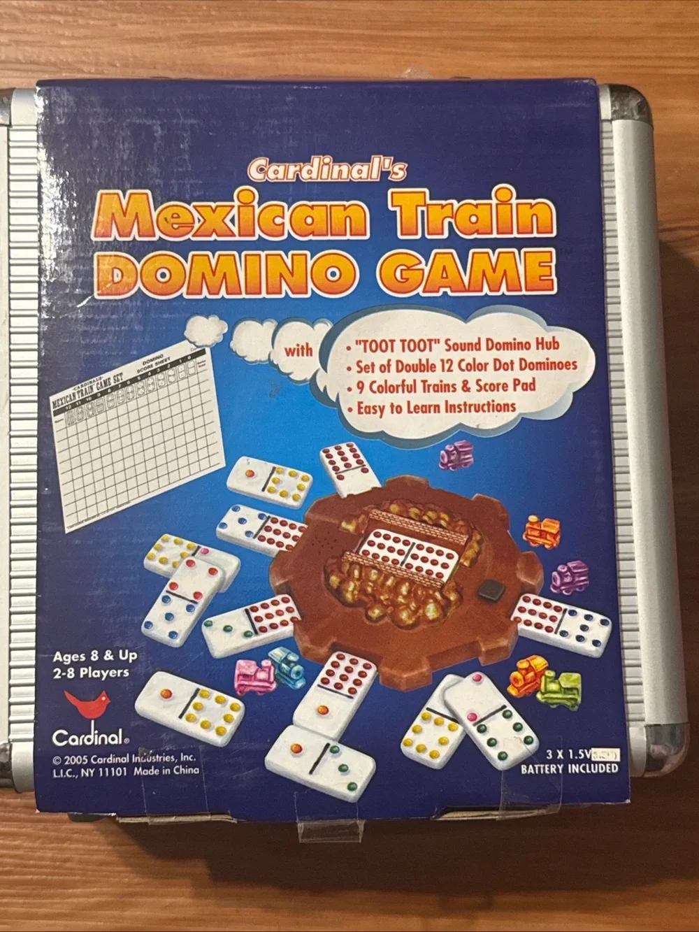 Cardinal's Mexican Train Domino Game - Blue